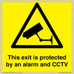 This exit is protected by an alarm and CCTV